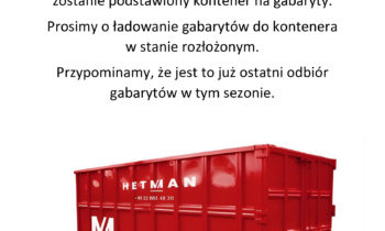 ZBIÓRKA GABARYTÓW